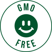 GMO free icon used on Nature Sustained natural shampoo, conditioner and body wash packaging