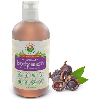 Natural Body Wash for Sensitive & Dry Skin - 9 fl oz
