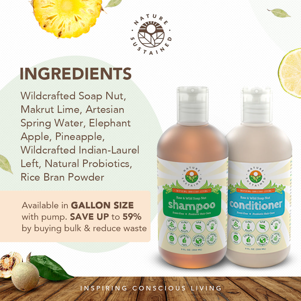Infographic of Nature Sustained Bundles detailing natural ingredients