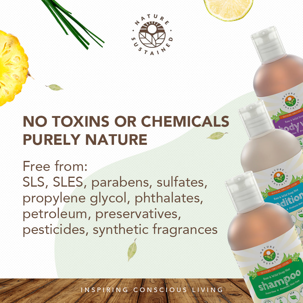 Infographic of Nature Sustained Bundles detailing chemical free