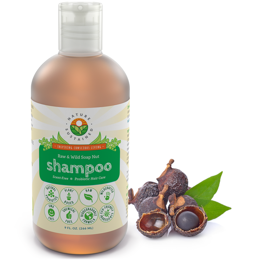 Natural Soapnut Shampoo - Organic, Raw, Probiotic, Vegan